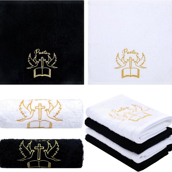 Other - Pastor Hand Towels Cotton 13.8 Inch 4 Pack Cross Dove Gift Church Clergy